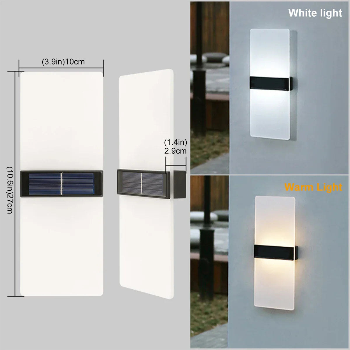 Applique Murale Extérieur Solaire LED Design | Éclairage Écologique et Moderne pour Votre Jardin 6