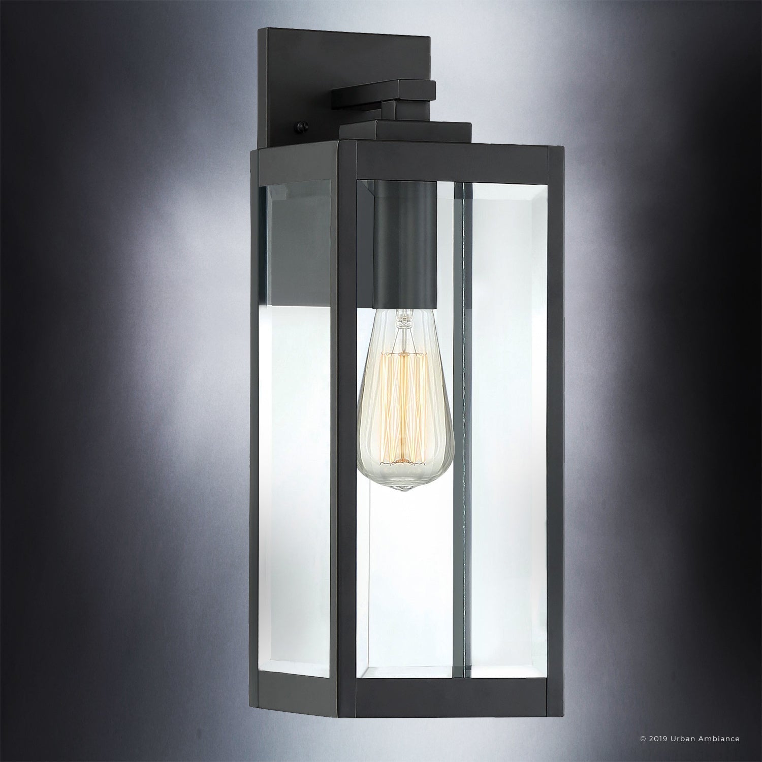 Applique Murale Extérieure en Acier Noir et Verre | Éclairage Moderne et Étanche pour une Entrée Élégante 3