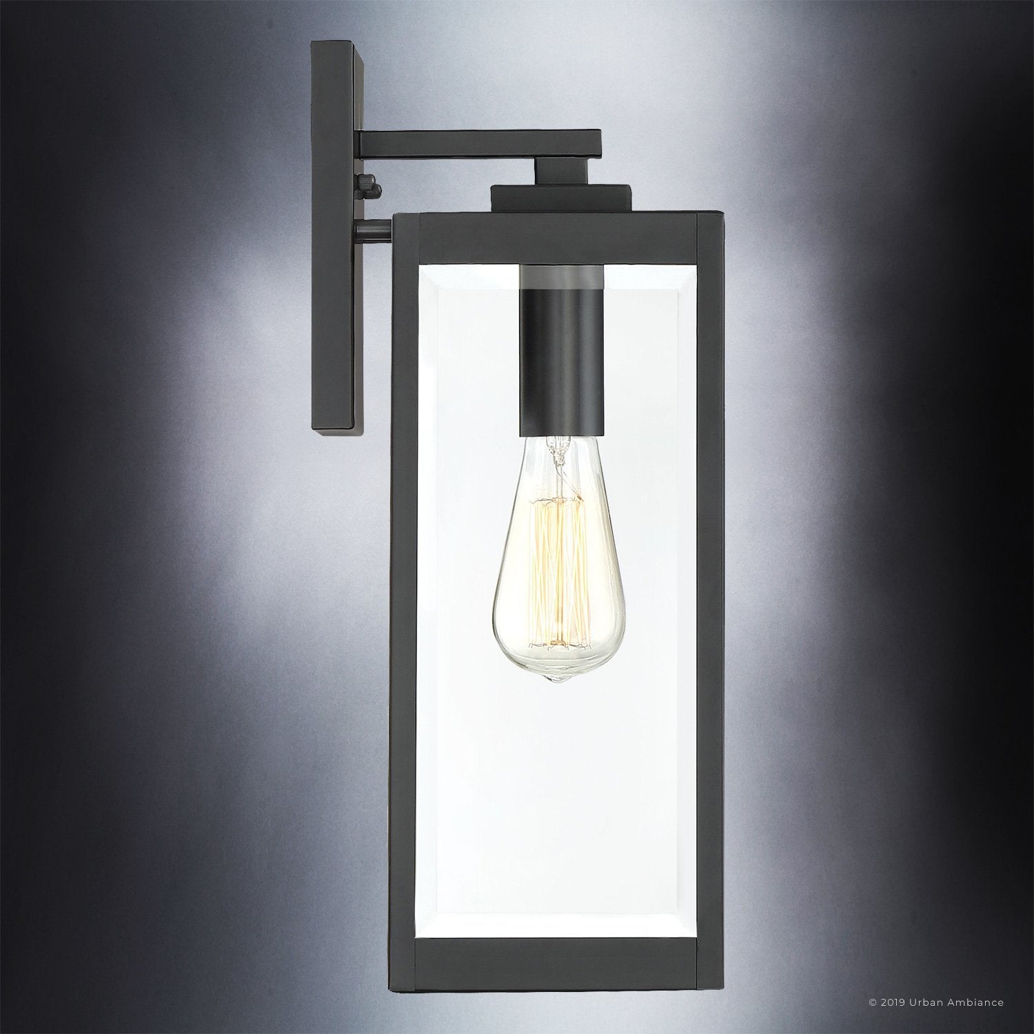 Applique Murale Extérieure en Acier Noir et Verre | Éclairage Moderne et Étanche pour une Entrée Élégante 4