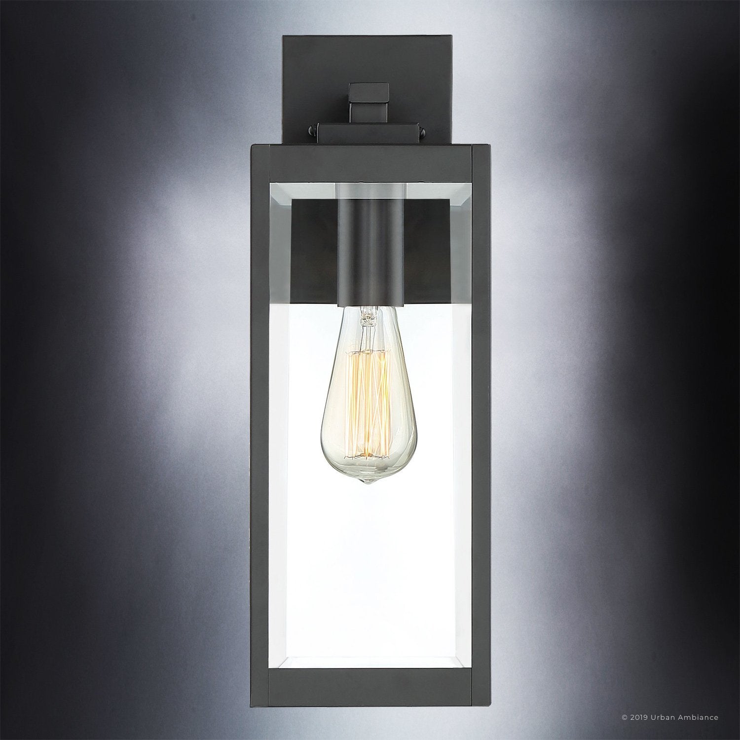 Applique Murale Extérieure en Acier Noir et Verre | Éclairage Moderne et Étanche pour une Entrée Élégante 5