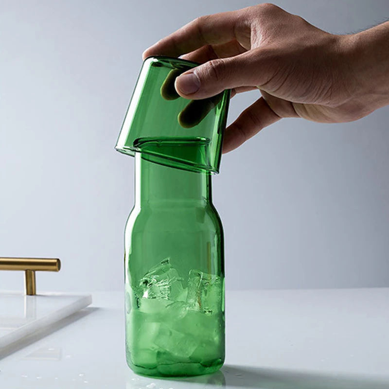 Carafe de nuit 500 ml avec verre, verre borosilicate