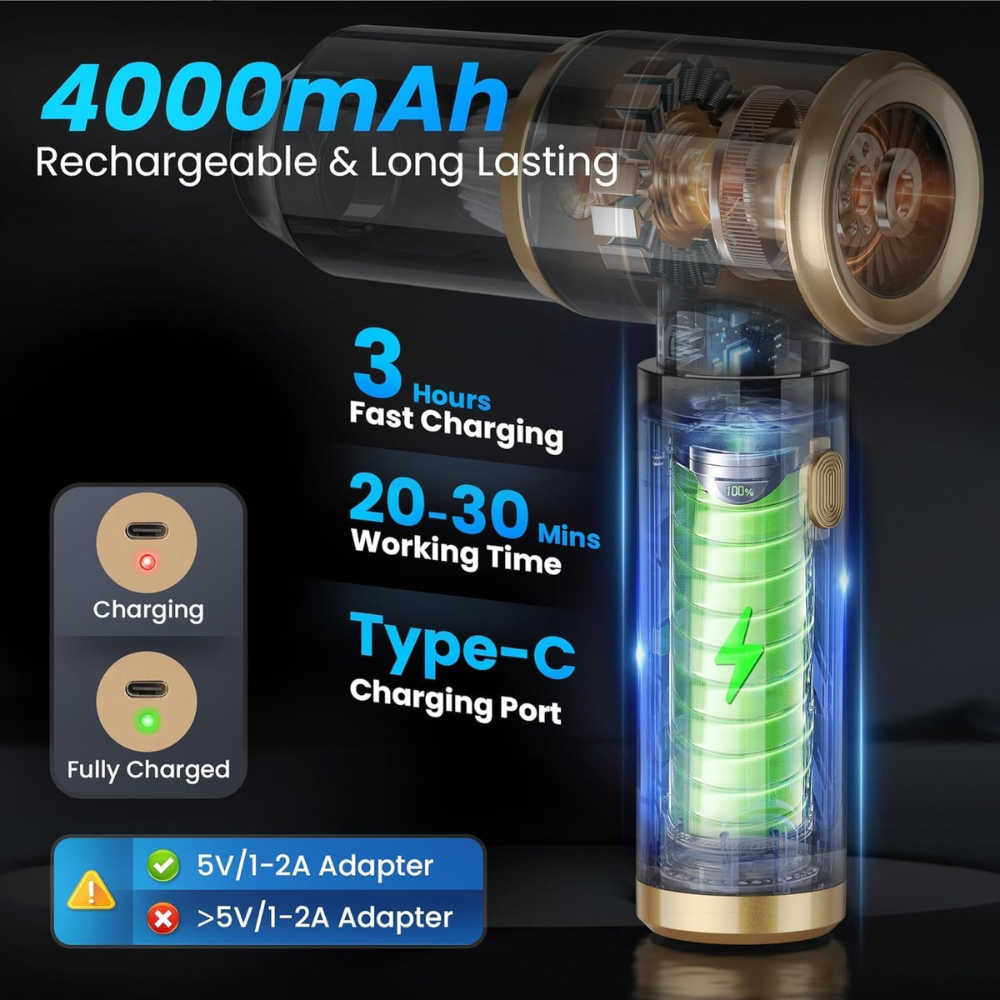 Aspirateur À Main Sans Fil Puissant 12000Pa | Design Minimaliste pour un Nettoyage Efficace et Élégant 2