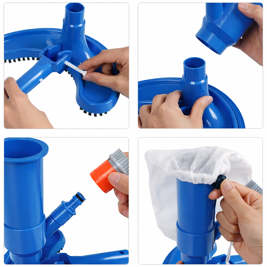Aspirateur de Piscine Portable en Aluminium | Design Ergonomique pour un Nettoyage Efficace et Élégant 2