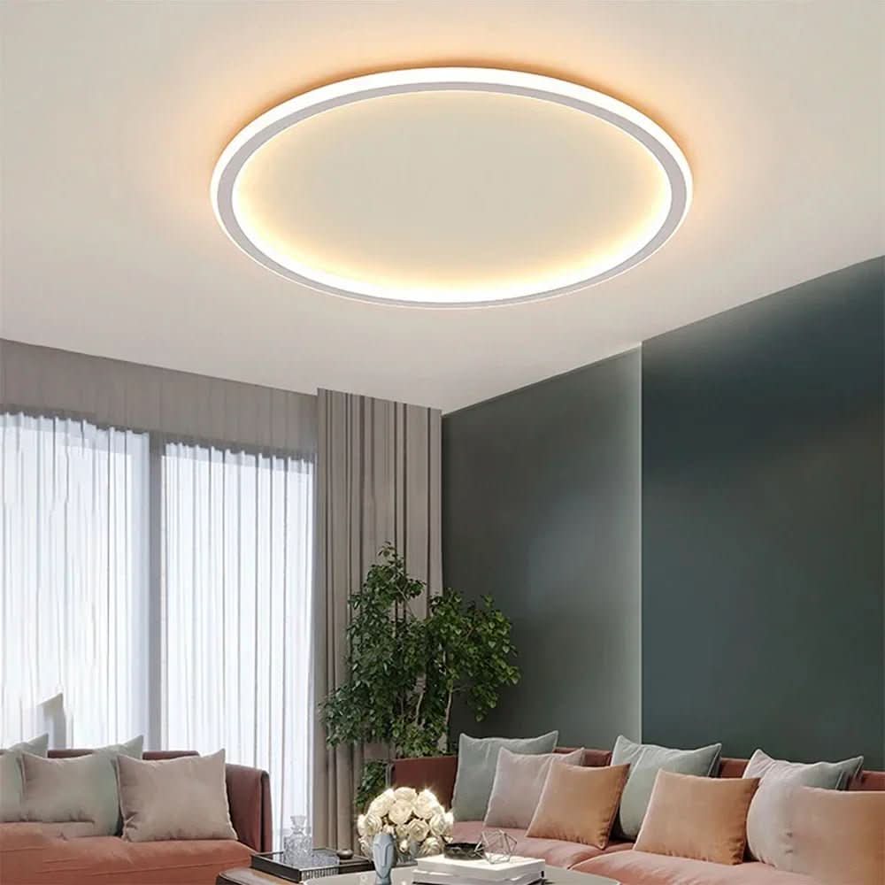 Plafonnier LED rond style scandinave lumière douce
