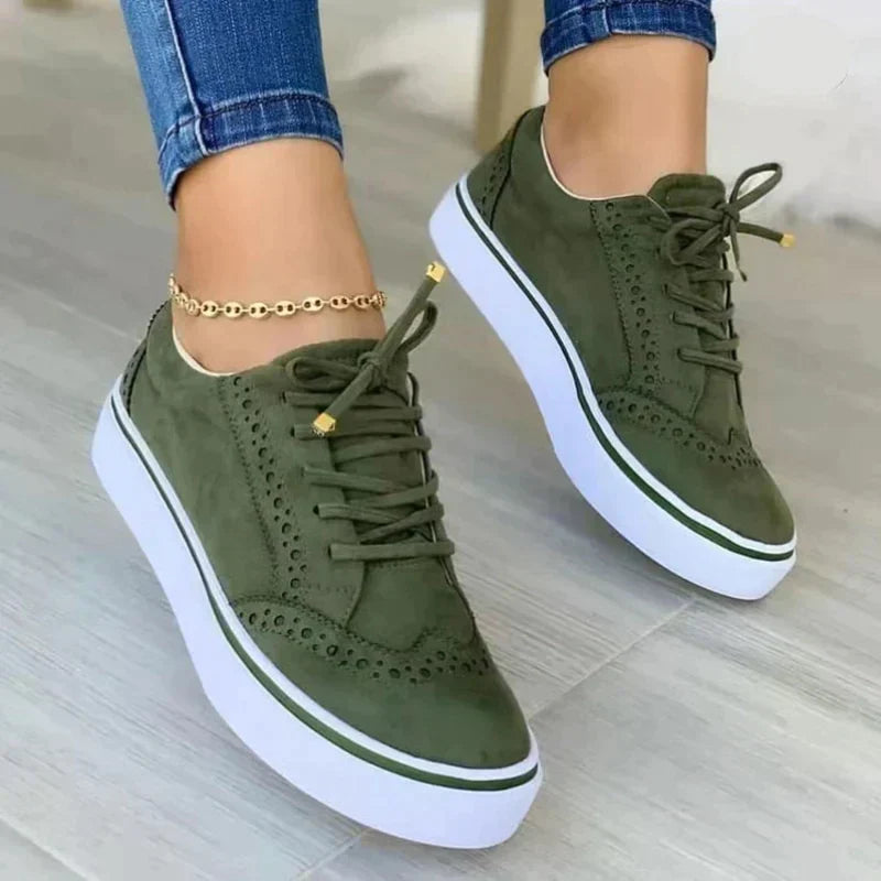 Autumn Women's Trendy Sneakers - Stylish and Cozy Footwear for Fall Fashion