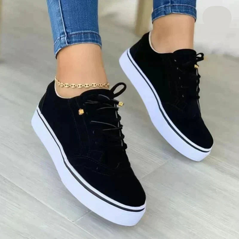 Autumn Women's Trendy Sneakers - Stylish and Cozy Footwear for Fall Fashion