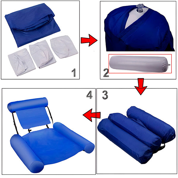 Chaise de Piscine avec Dossier Confort Maximal