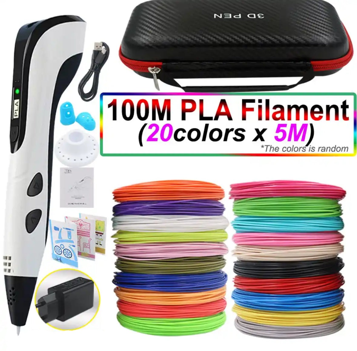 Stylo 3D avec écran LED et filament PLA