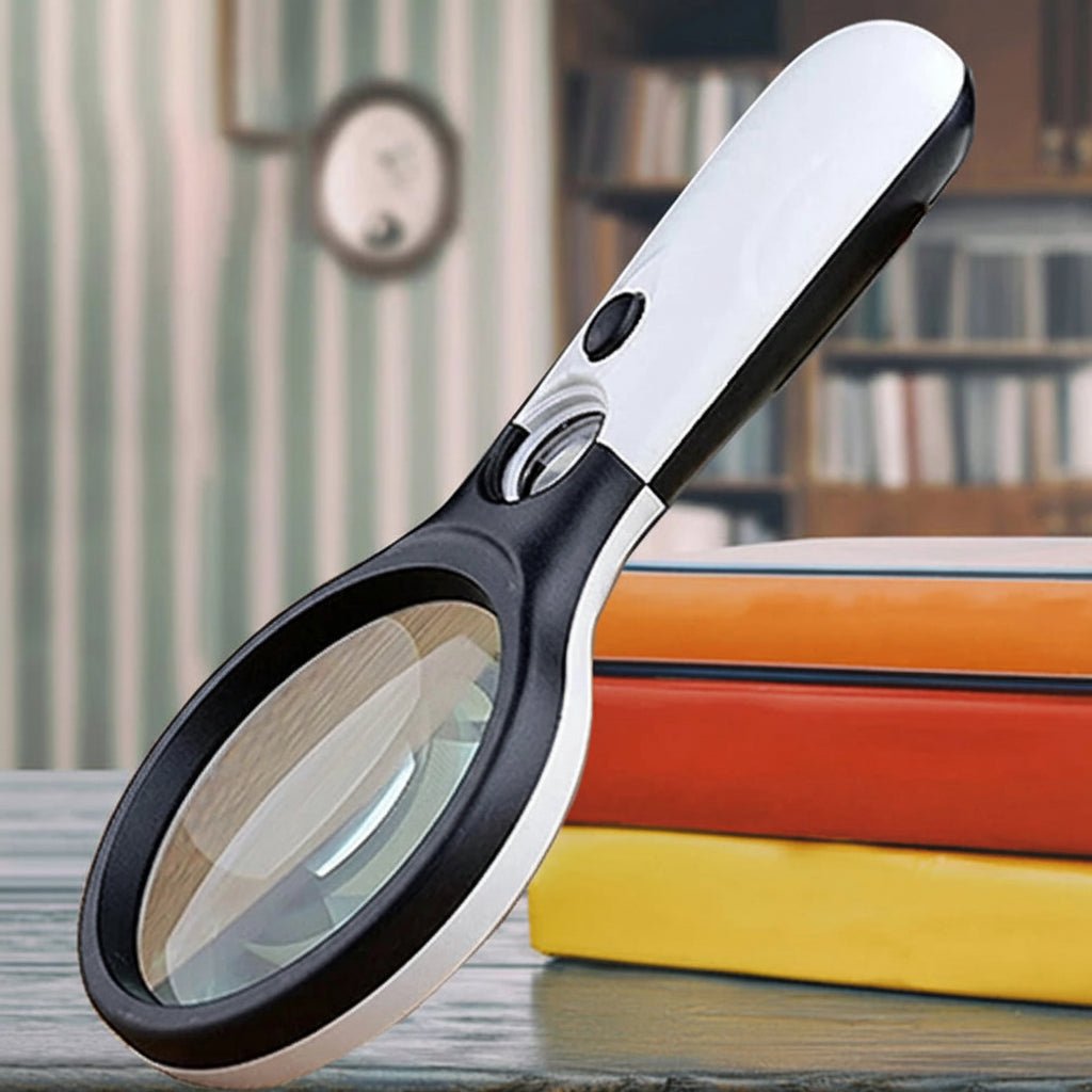 LED Handheld Magnifier, 3x and 45x