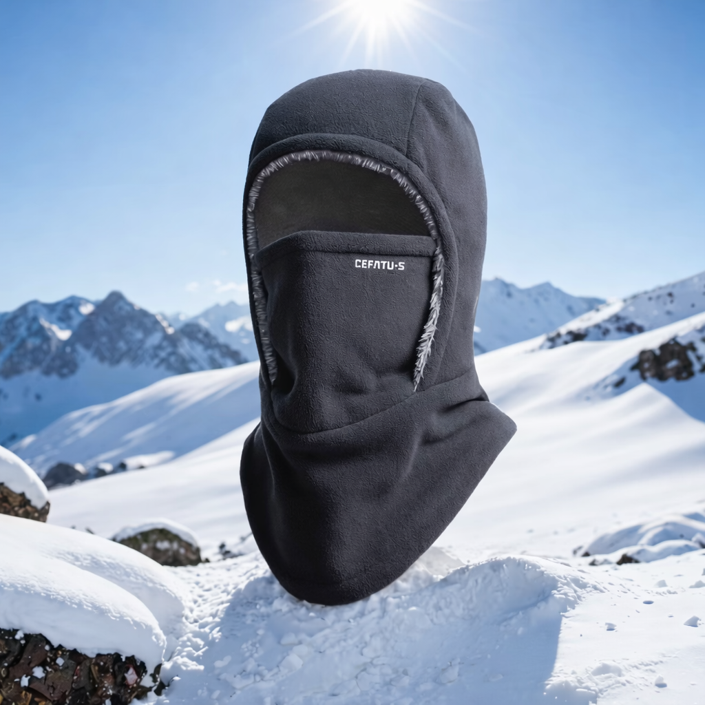 Cagoule thermique 3 en 1 en polaire coupe-vent