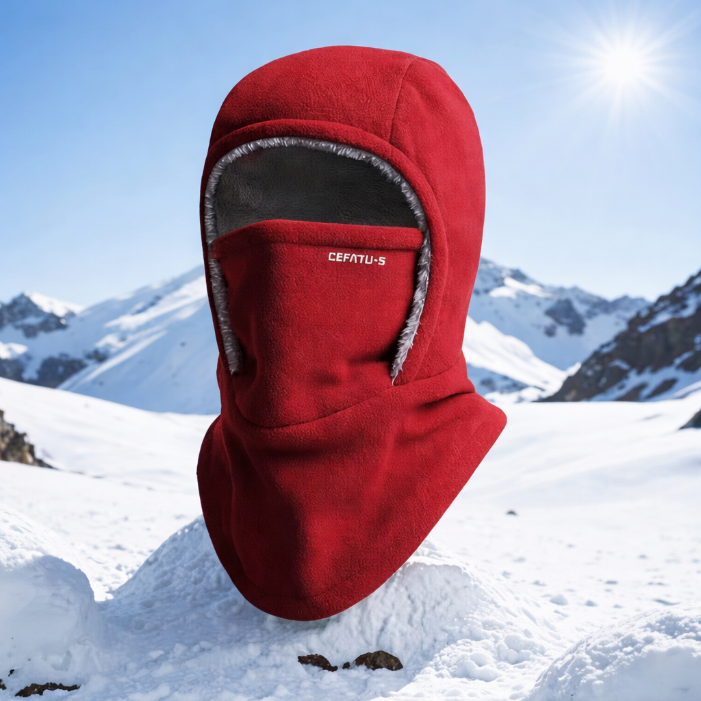 Cagoule thermique 3 en 1 en polaire coupe-vent
