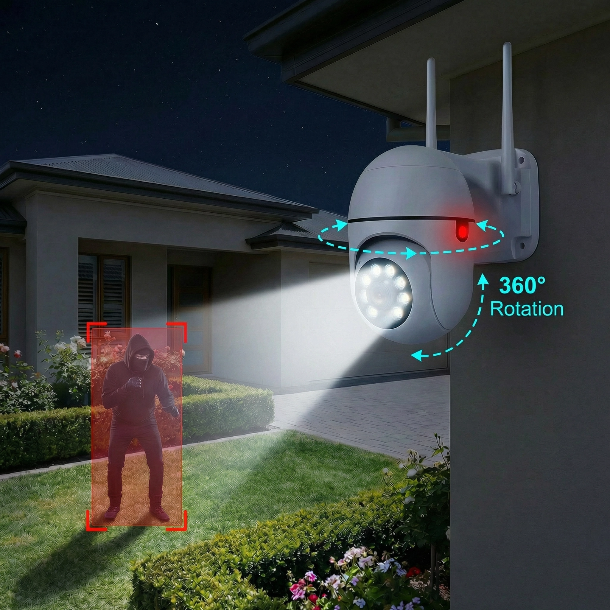 Caméra de Surveillance Extérieure WiFi 2K | Vision Nocturne Avancée pour une Sécurité Optimale 2