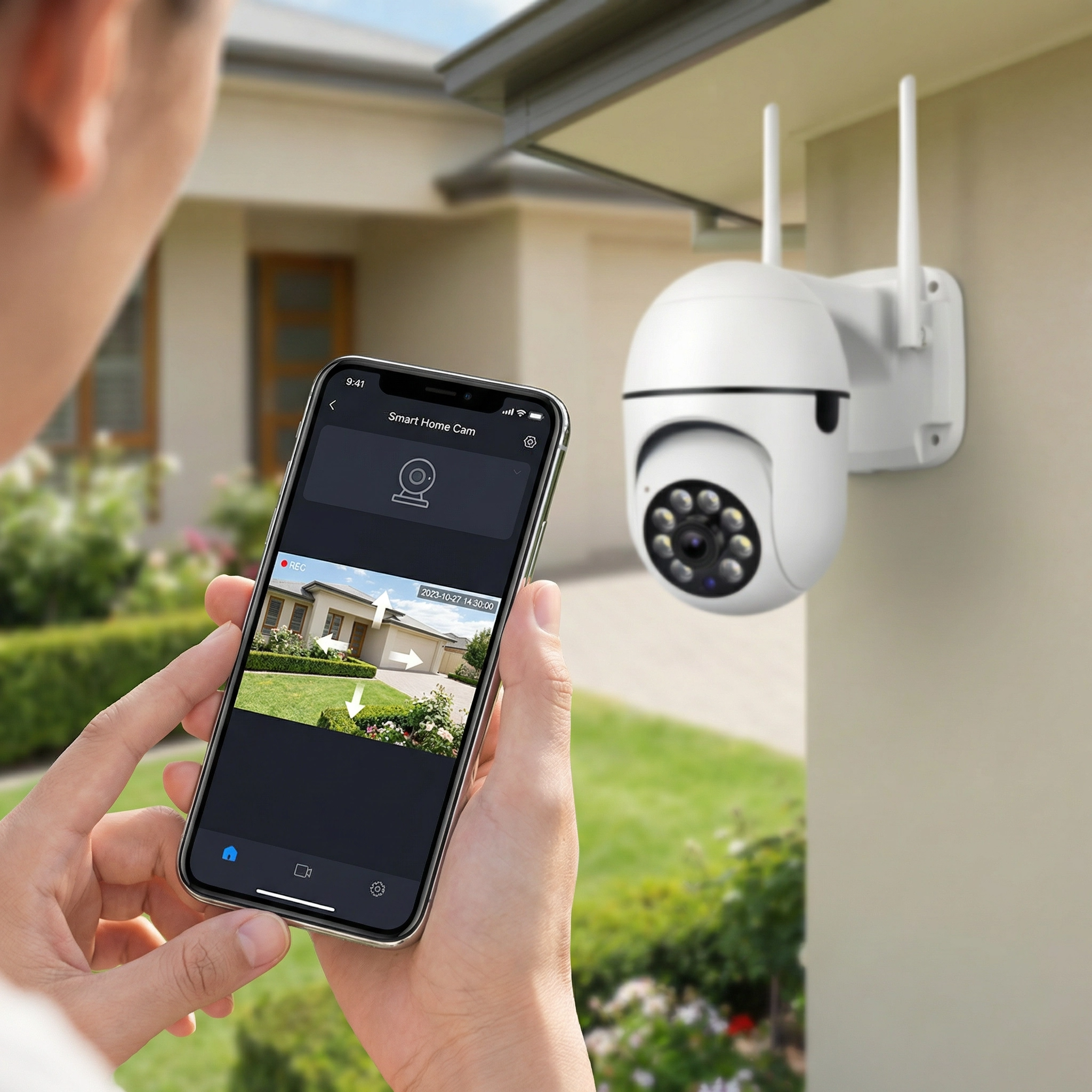 Caméra de Surveillance Extérieure WiFi 2K | Vision Nocturne Avancée pour une Sécurité Optimale 3