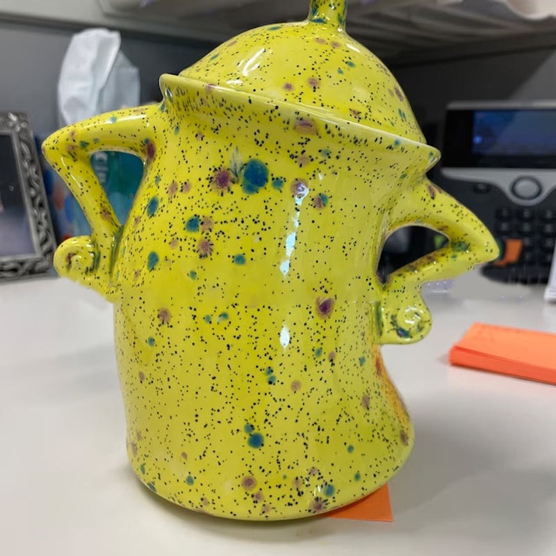 Decorative Lidded Kitchen Canister in Resin