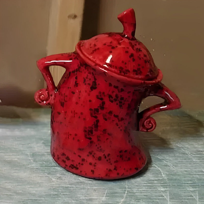 Decorative Lidded Kitchen Canister in Resin