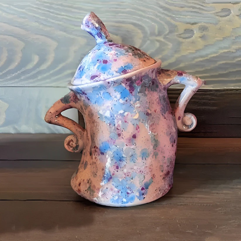 Decorative Lidded Kitchen Canister in Resin