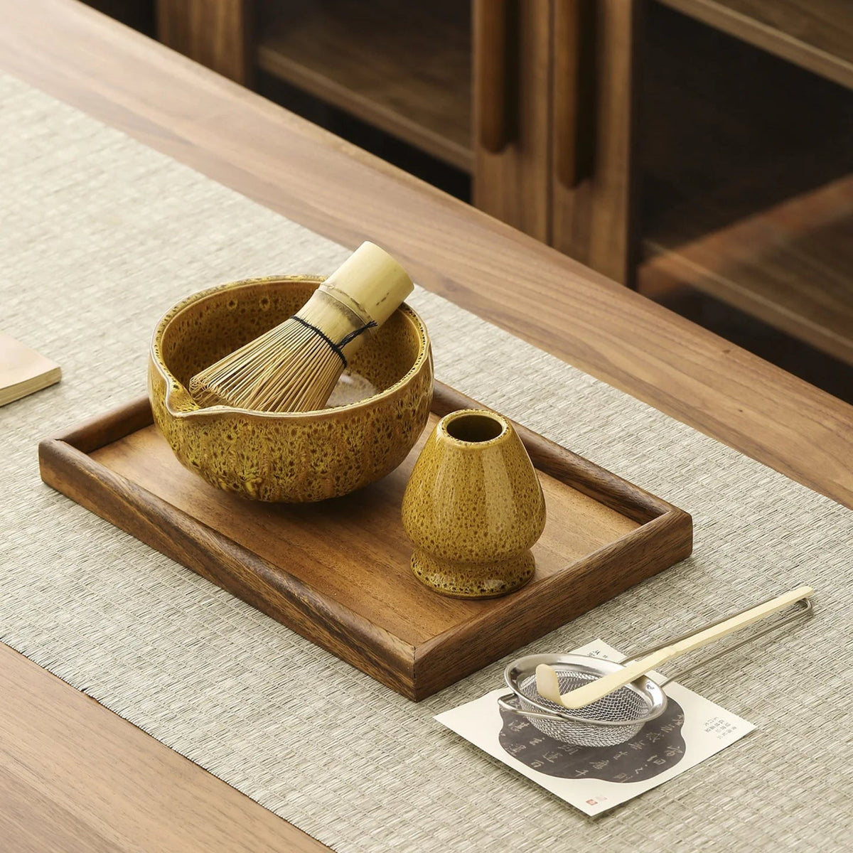 Matcha Preparation Set with Ceramic Bowl