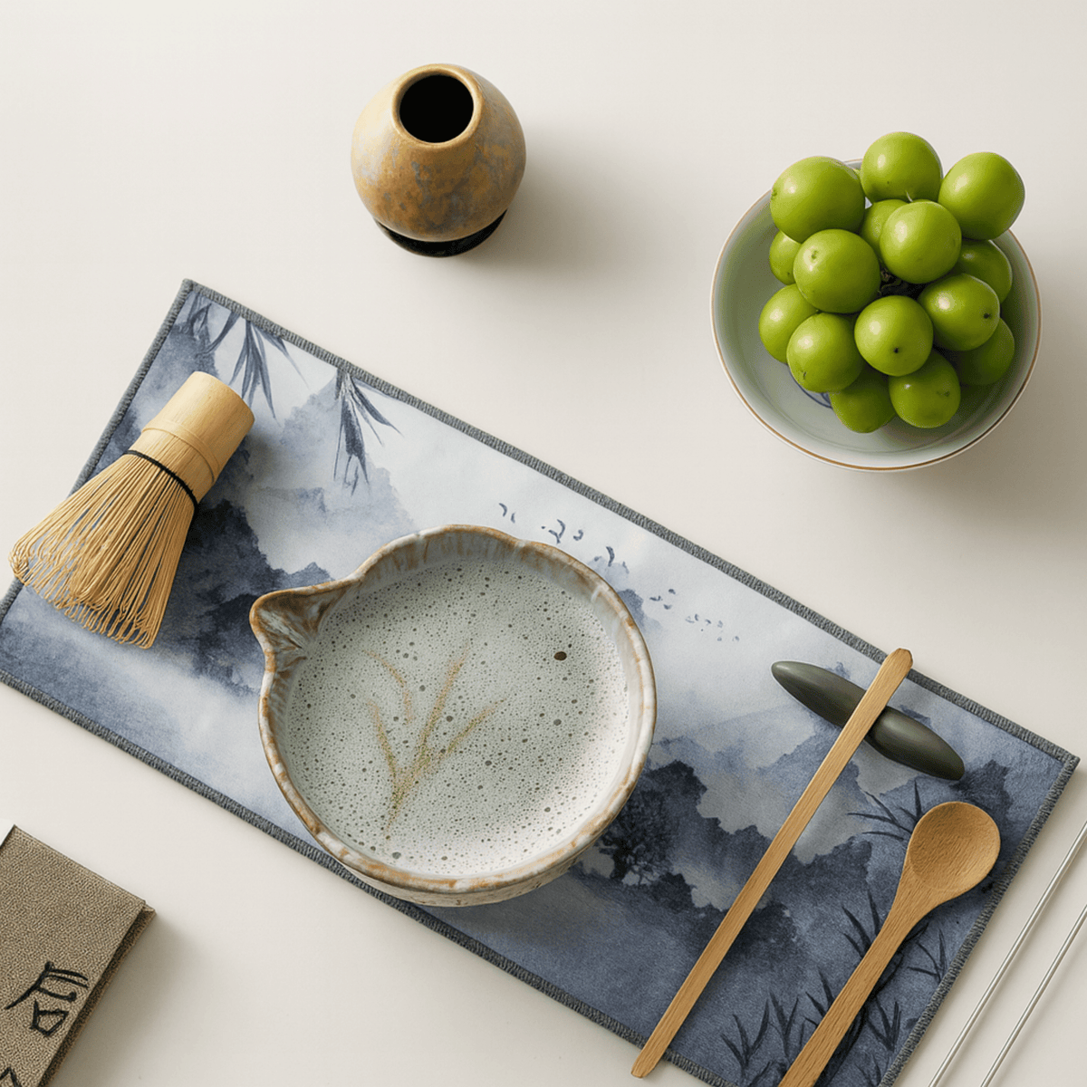 Matcha Preparation Set with Ceramic Bowl