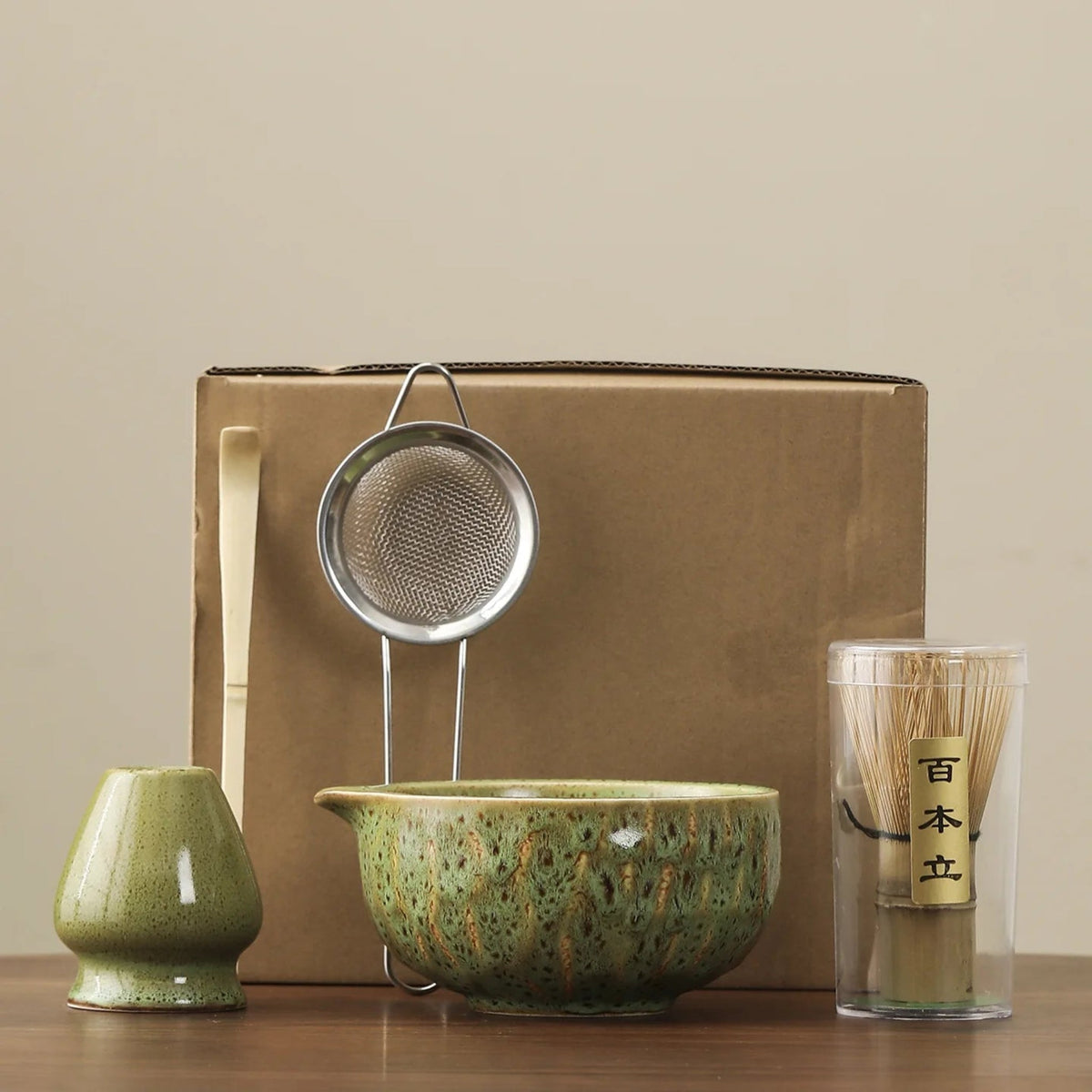 Matcha Preparation Set with Ceramic Bowl