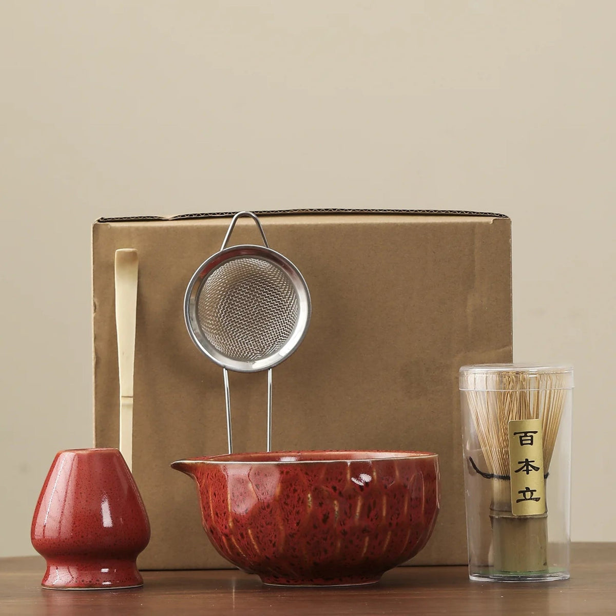 Matcha Preparation Set with Ceramic Bowl