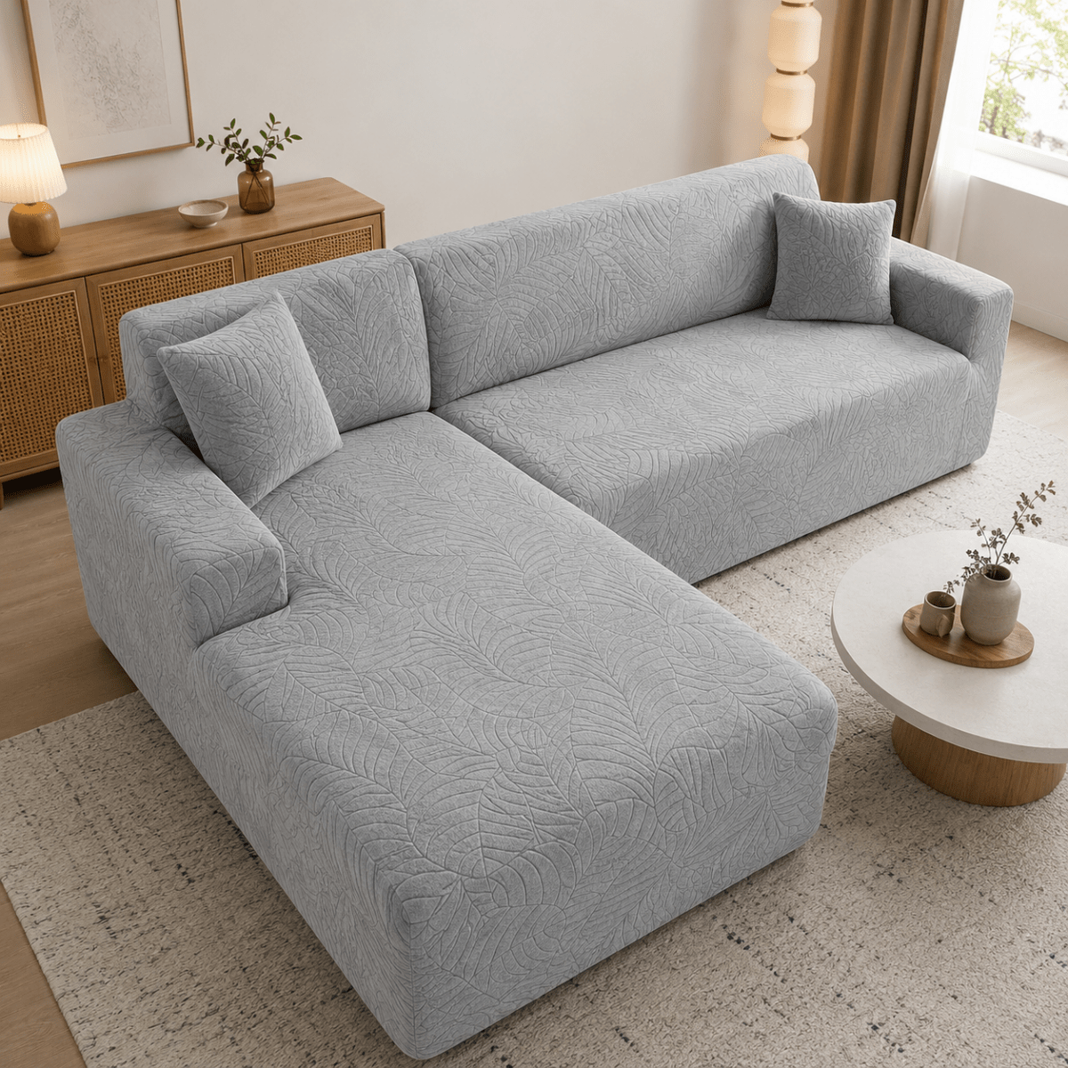 Polyester Cover for L-Shaped Corner Sofas
