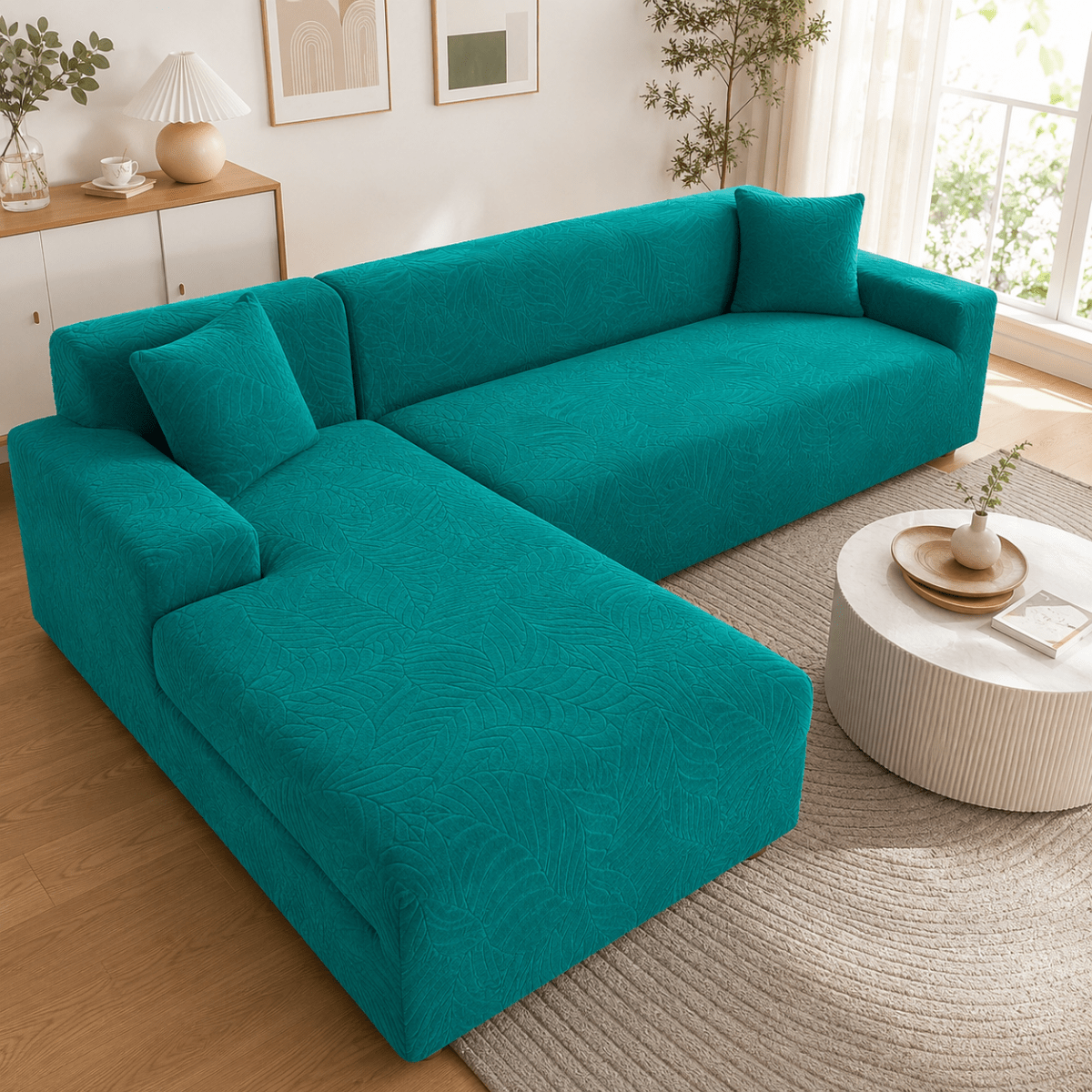 Polyester Cover for L-Shaped Corner Sofas
