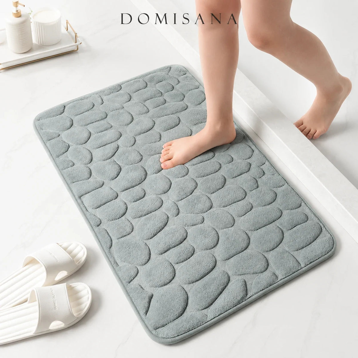 Pebble-Effect Quick-Dry Bath Mat