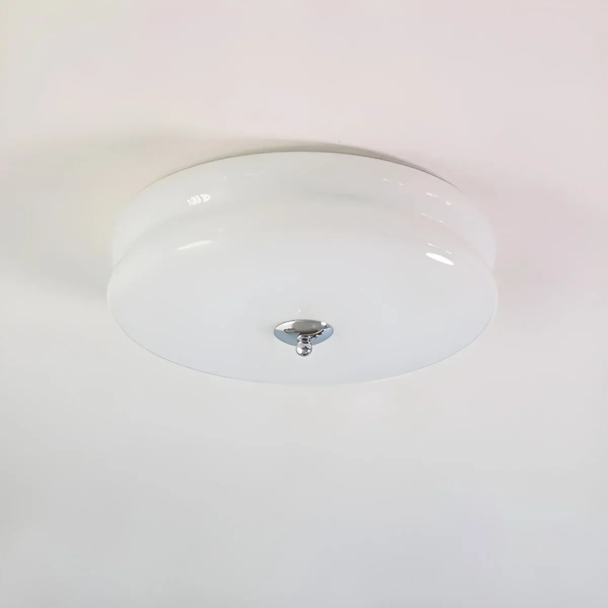 Art Deco Vintage Ceiling Light, Chrome or Gold