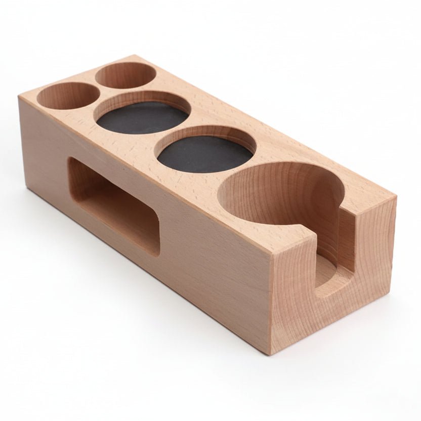 CoffeeCore | Support Doseur en Bois Élegant pour Accessoires Expresso | Organisation Chic pour un Coin Café Raffiné 0