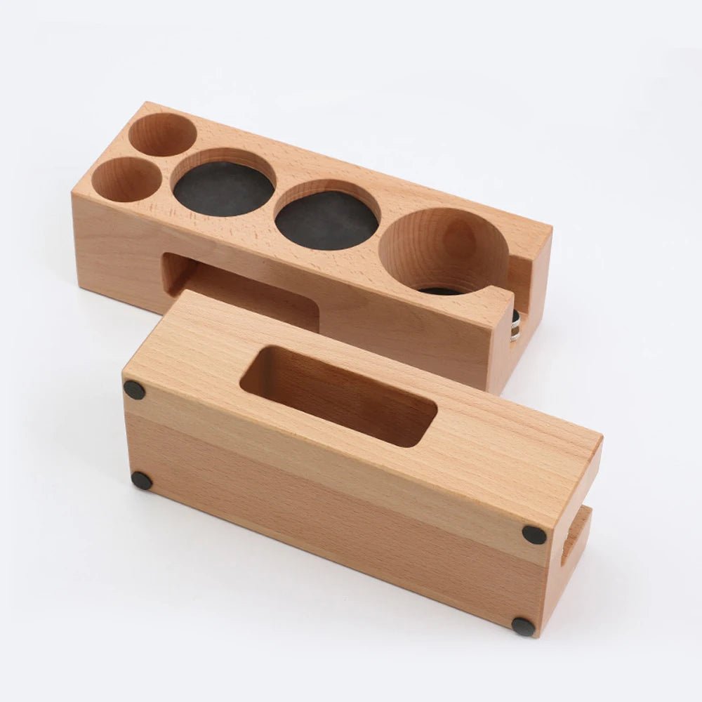 CoffeeCore | Support Doseur en Bois Élegant pour Accessoires Expresso | Organisation Chic pour un Coin Café Raffiné 4