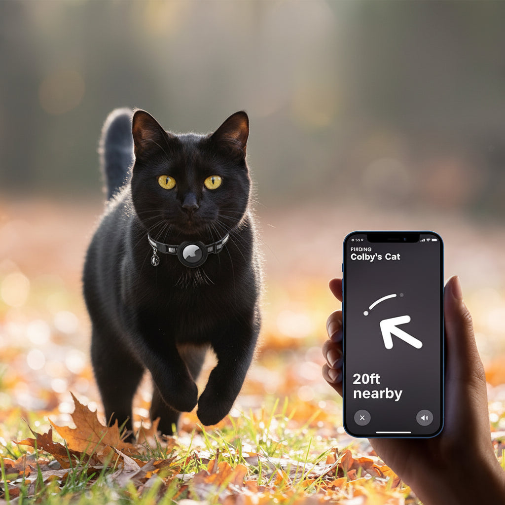 Collier GPS Chat : Élégance Naturelle en Lumière – Design Reflet 1