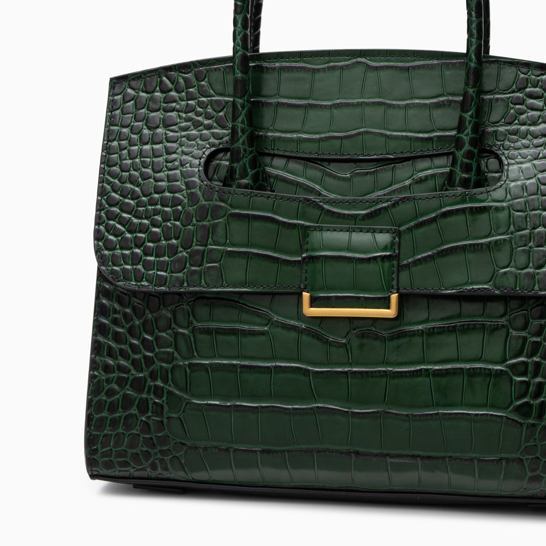 Structured Handbag with Flap and Top Handle, 6 Colours