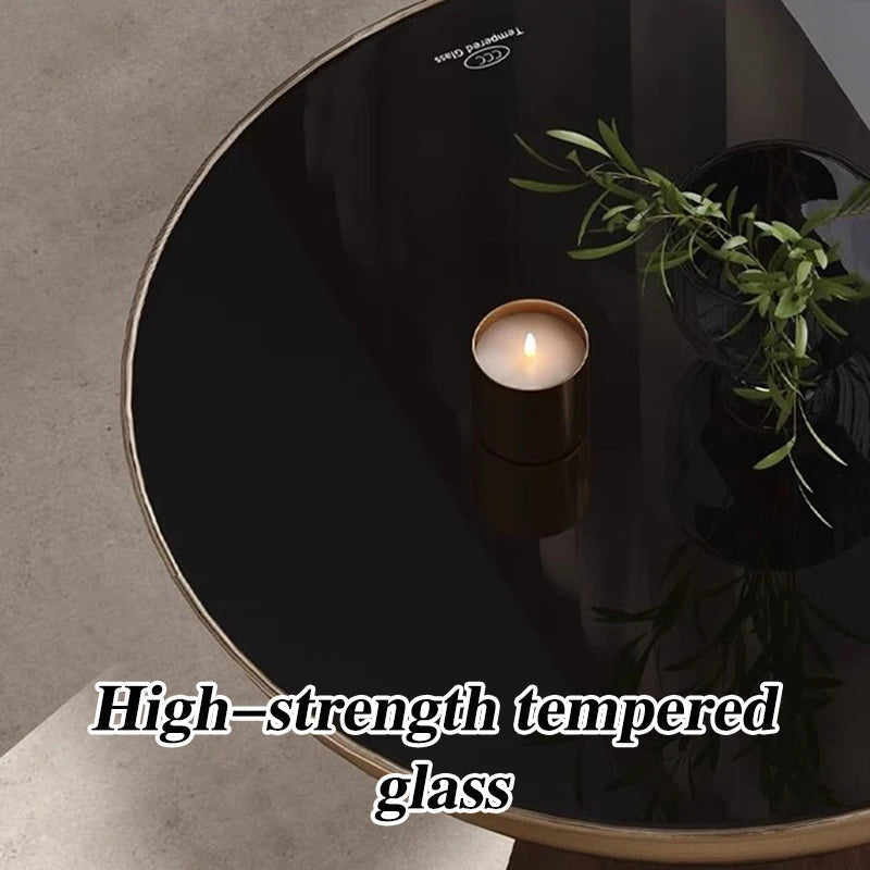 Dark Wood Side Table - Antique Copper Top 7