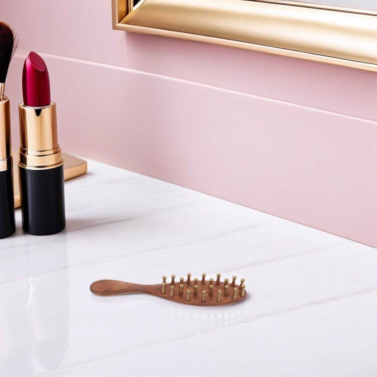 Rosecomb Peigne Massage Bois de Rose Cuir Chevelu