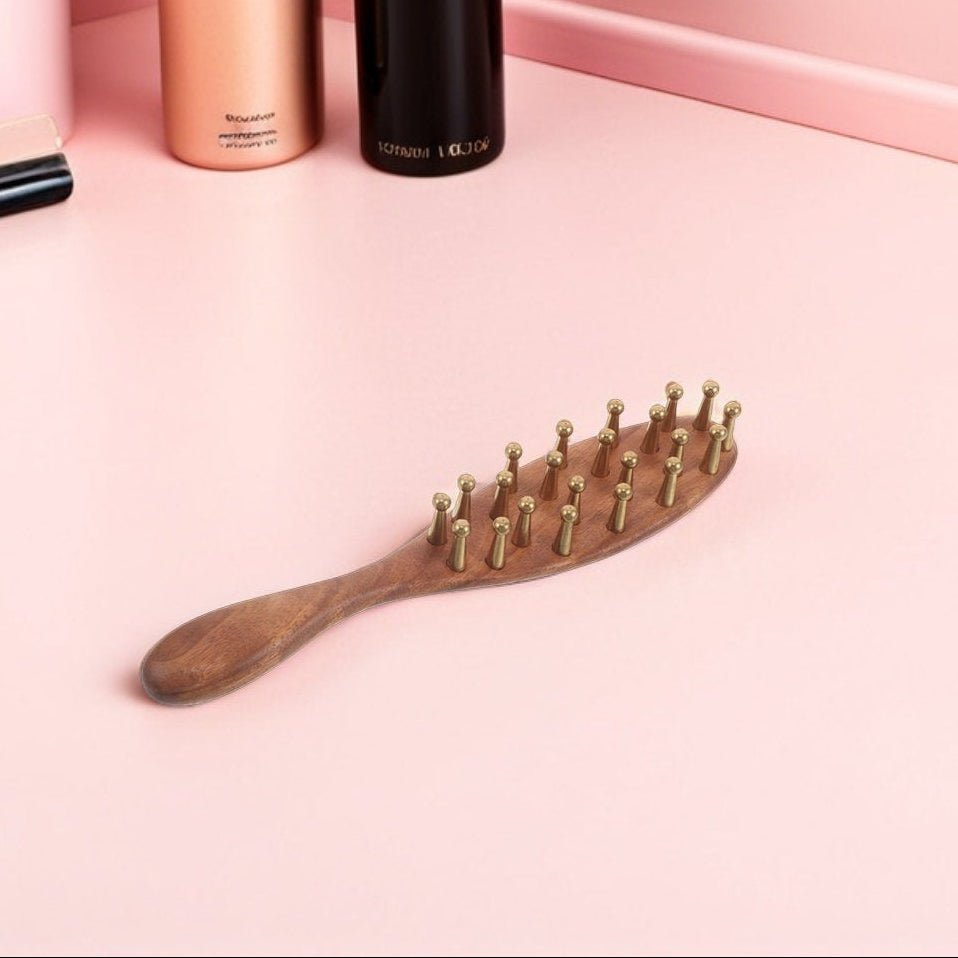 Rosecomb Peigne Massage Bois de Rose Cuir Chevelu