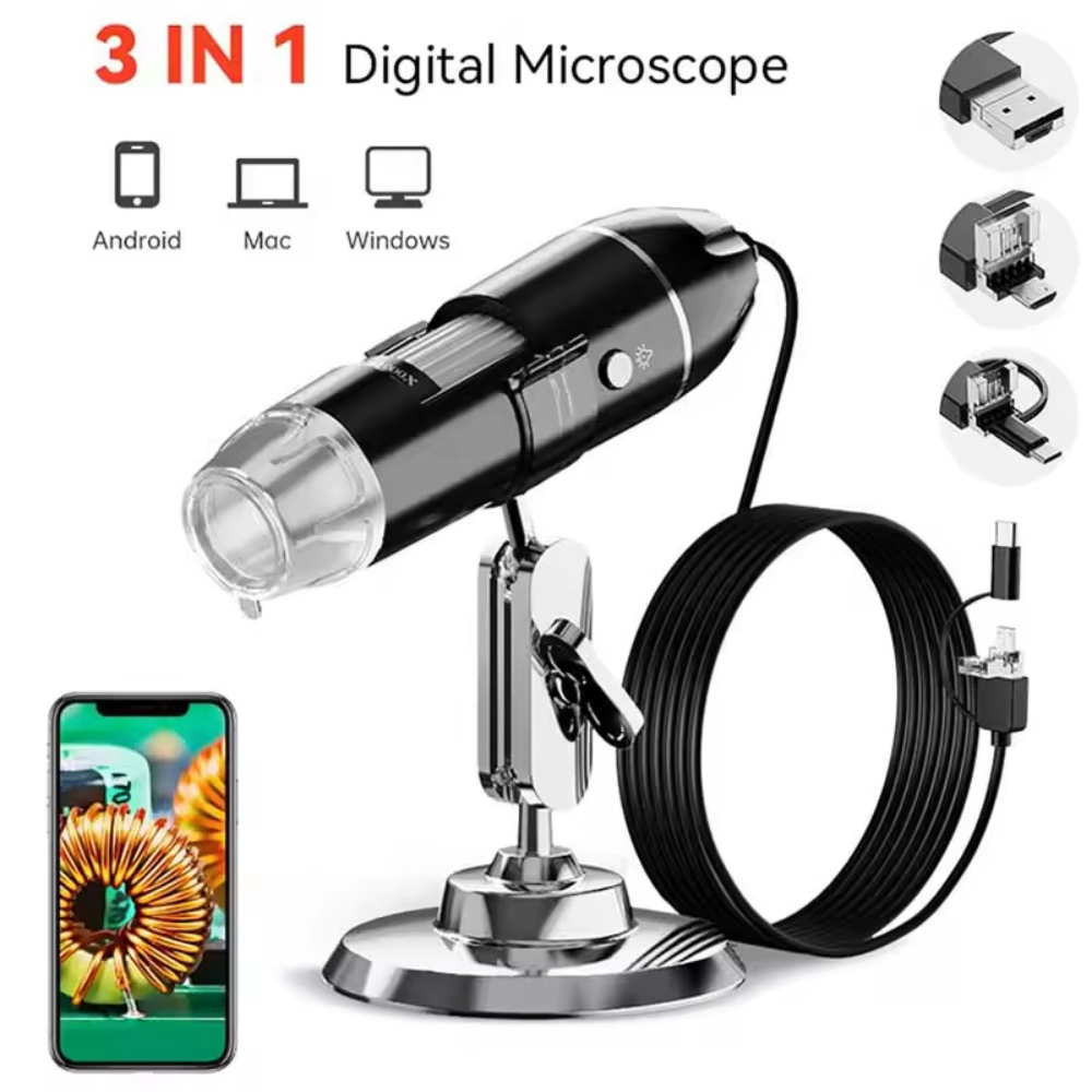 Microscope numérique USB 50x à 1600x avec support
