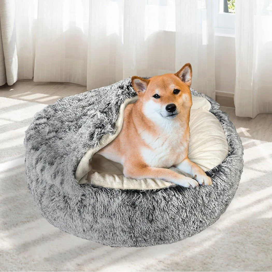 Panier grotte 2 en 1 pour chien et chat