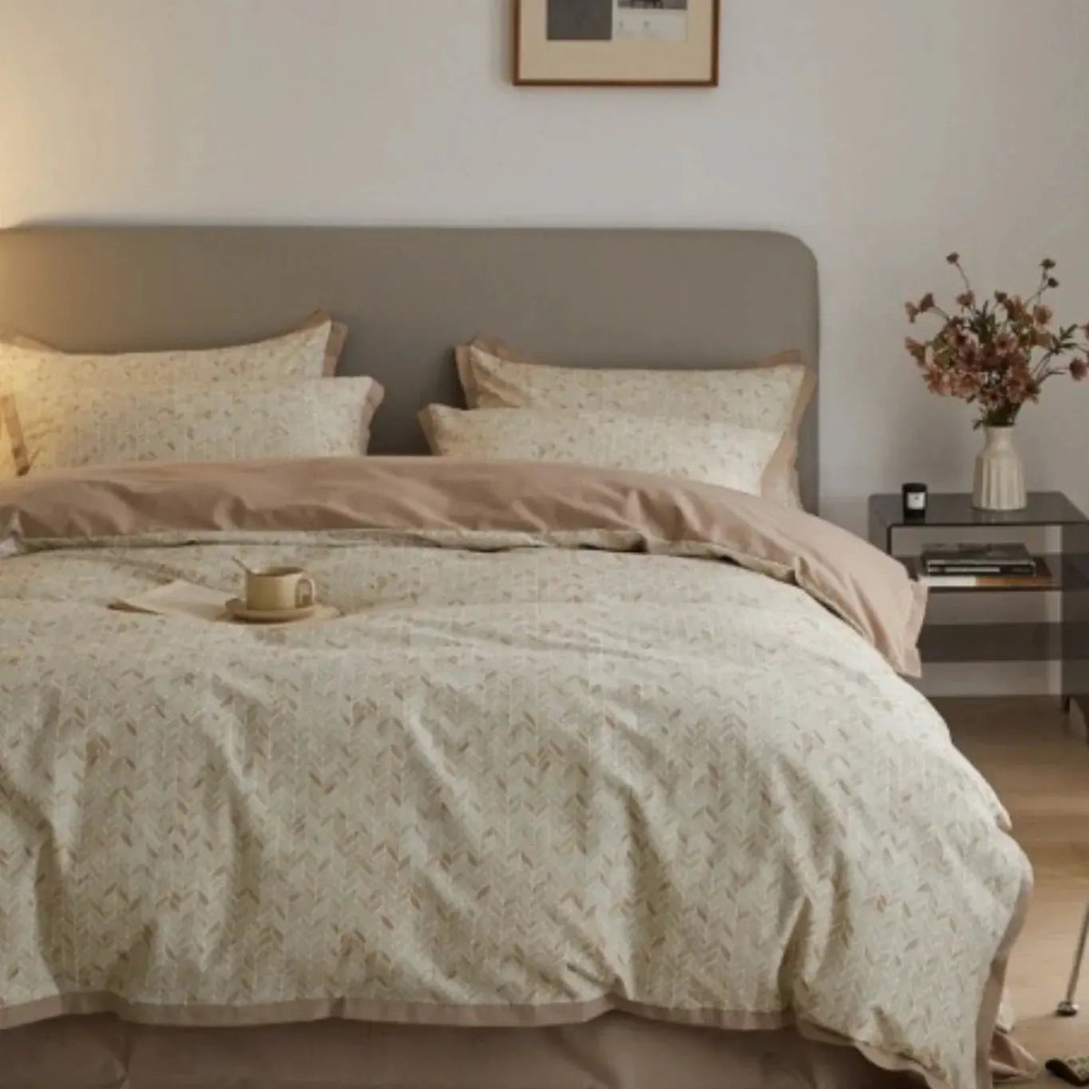 Floral Duvet Cover Set, 4 Pieces