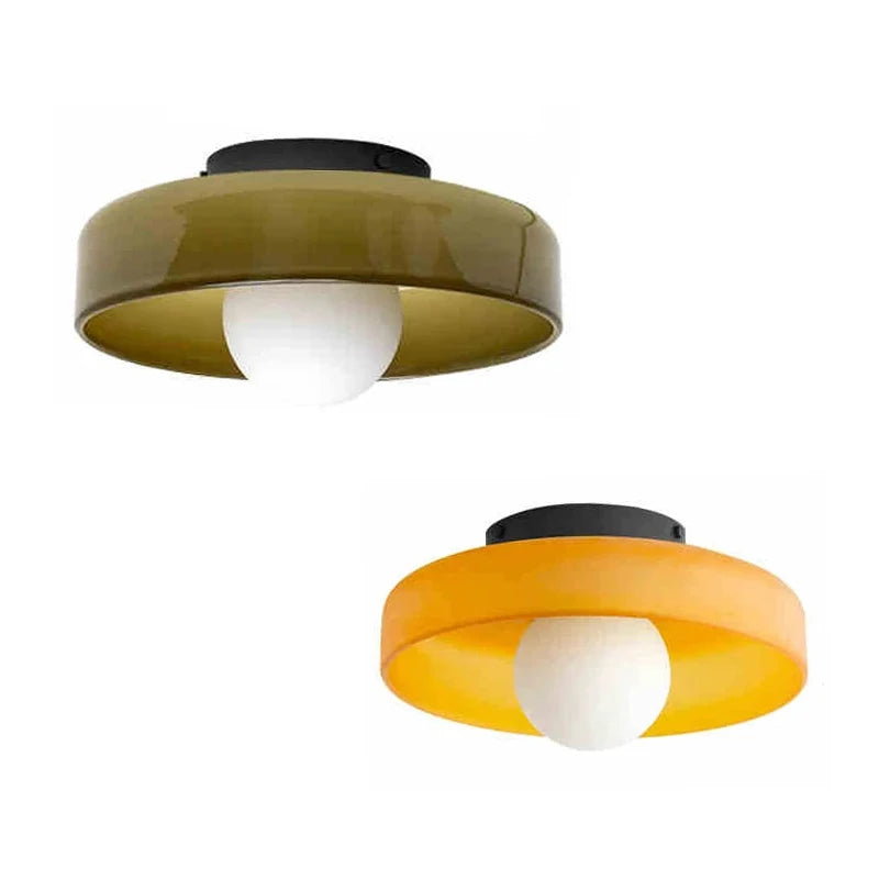 Éclairage Moderne | Plafonnier en Verre Multicolore avec Ampoule LED | Design Élégant pour Ambiance Chaleureuse 0