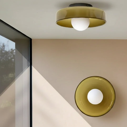 Éclairage Moderne | Plafonnier en Verre Multicolore avec Ampoule LED | Design Élégant pour Ambiance Chaleureuse 1