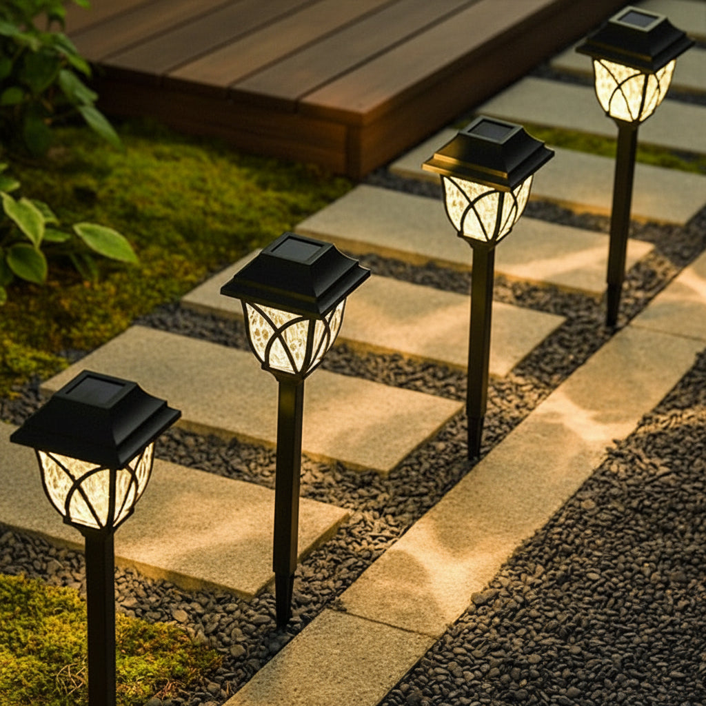 Éclairage Solaire LED pour Allée de Jardin | Design Moderne et Écologique pour Illuminateur Durable 0