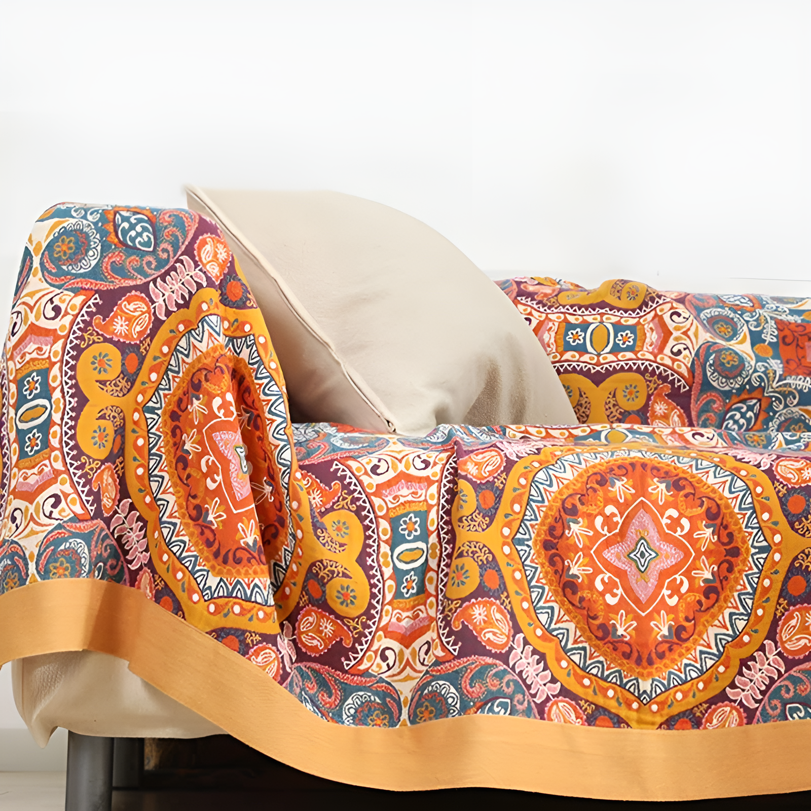 100% Cotton Sunrise Blanket - Boho Sofa Throw