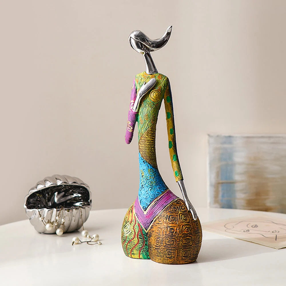Figurine Femme Yoga Abstraite – Sculpture Graffiti