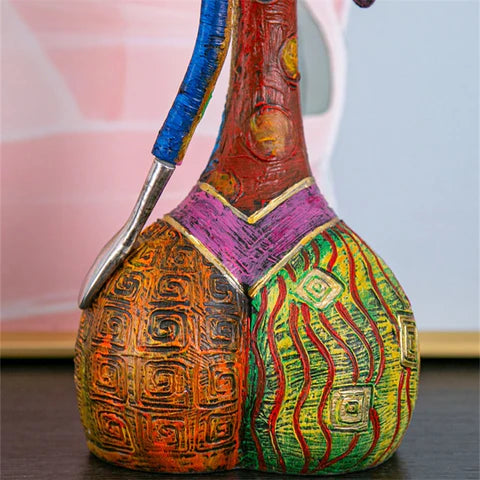 Figurine Femme Yoga Abstraite – Sculpture Graffiti