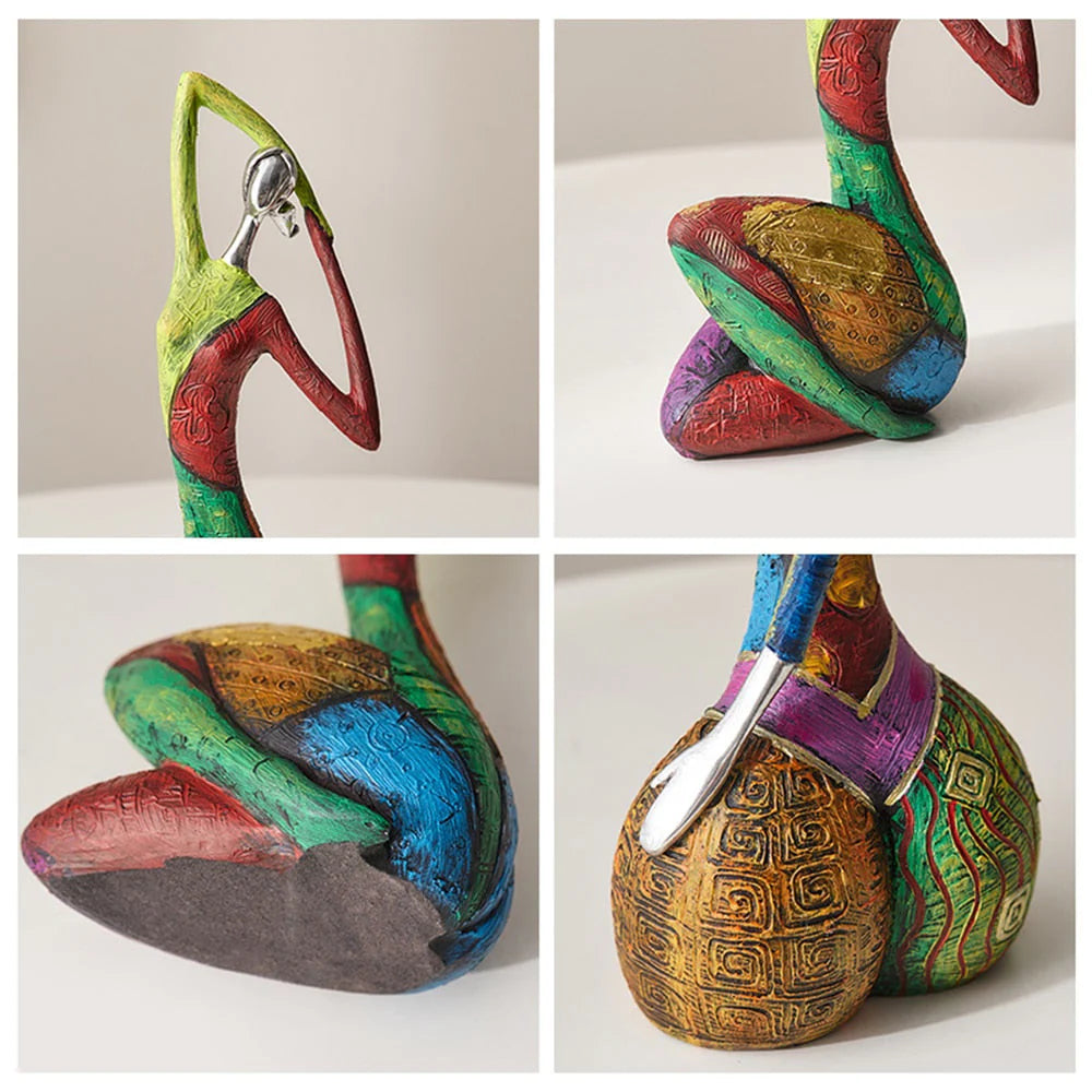 Figurine Femme Yoga Abstraite – Sculpture Graffiti