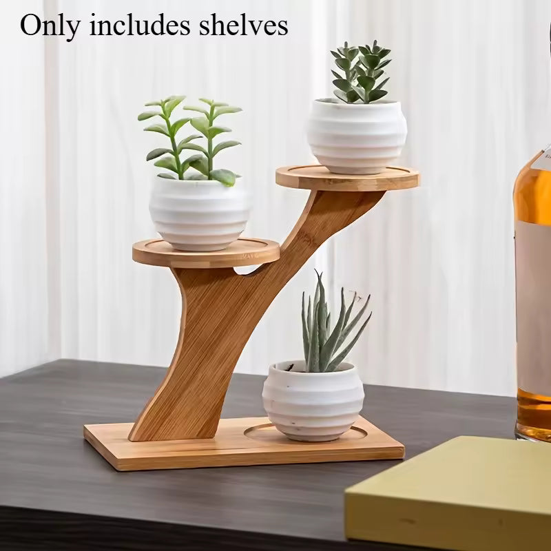 Présentoir Plantes en Bambou Branche Artisanal