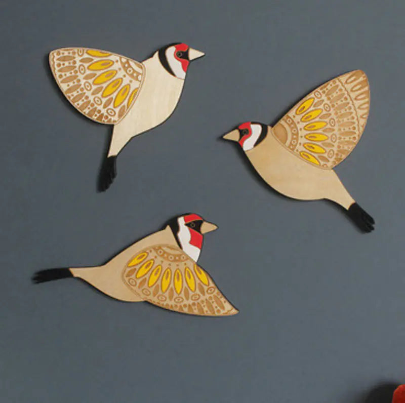 Set Déco Murale Oiseaux en Bois Artisanal