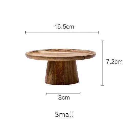 Artisanal Timber Pedestal Display Tray