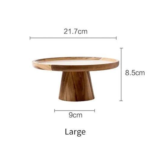 Artisanal Timber Pedestal Display Tray