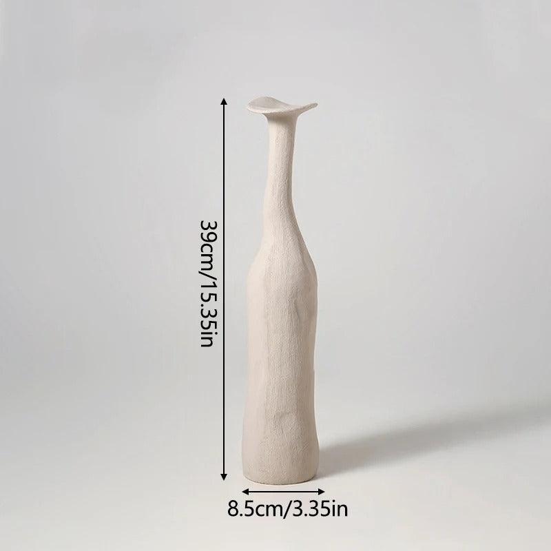 Vase Botanique Évasé – Porcelaine Sculpturale
